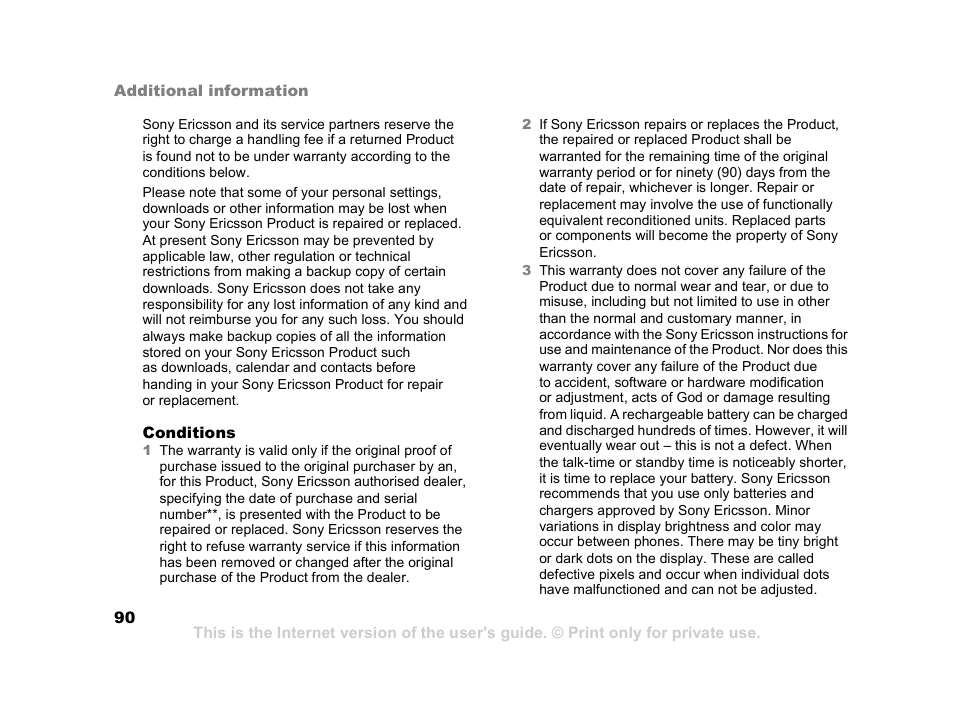 Sony Z800i User Manual | Page 90 / 99
