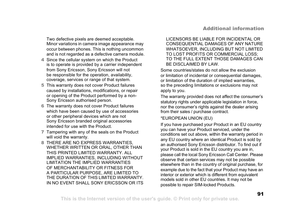 Sony Z800i User Manual | Page 91 / 99