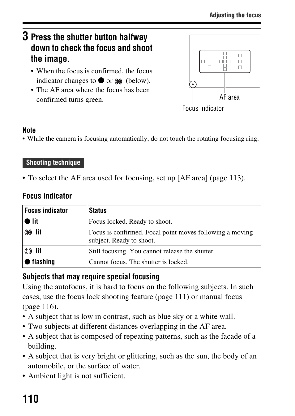 Sony A57 User Manual | Page 110 / 215