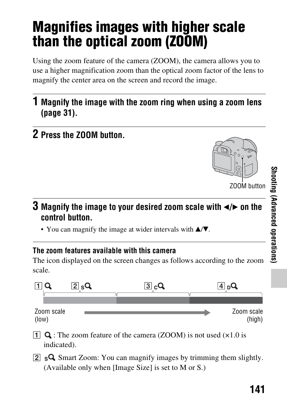 Zoom), Om (141) | Sony A57 User Manual | Page 141 / 215