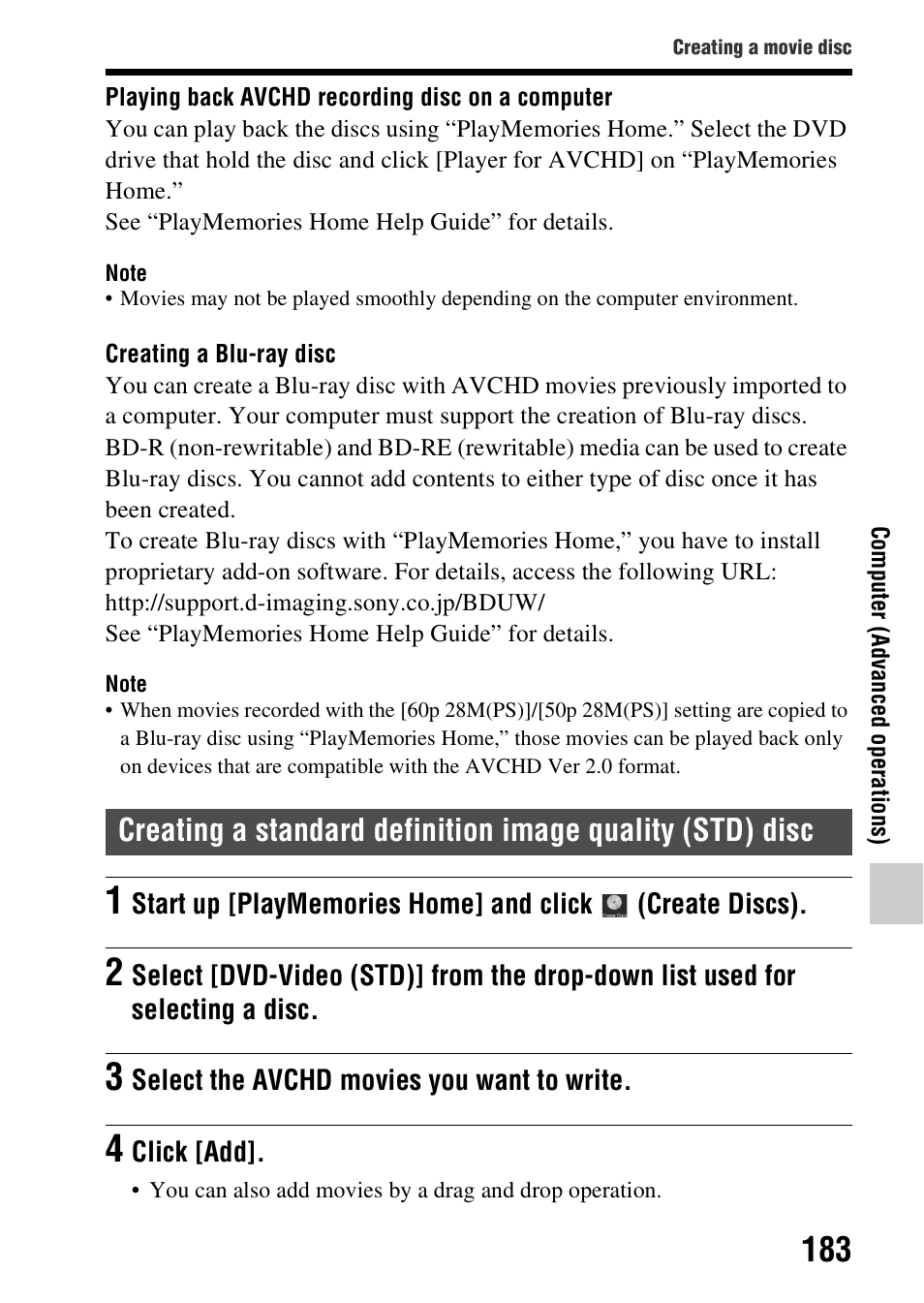 Sony A57 User Manual | Page 183 / 215