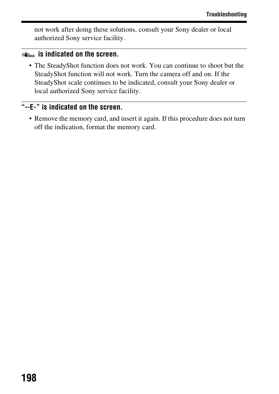 O 198 | Sony A57 User Manual | Page 198 / 215