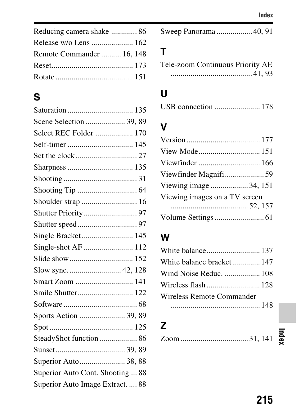 Sony A57 User Manual | Page 215 / 215