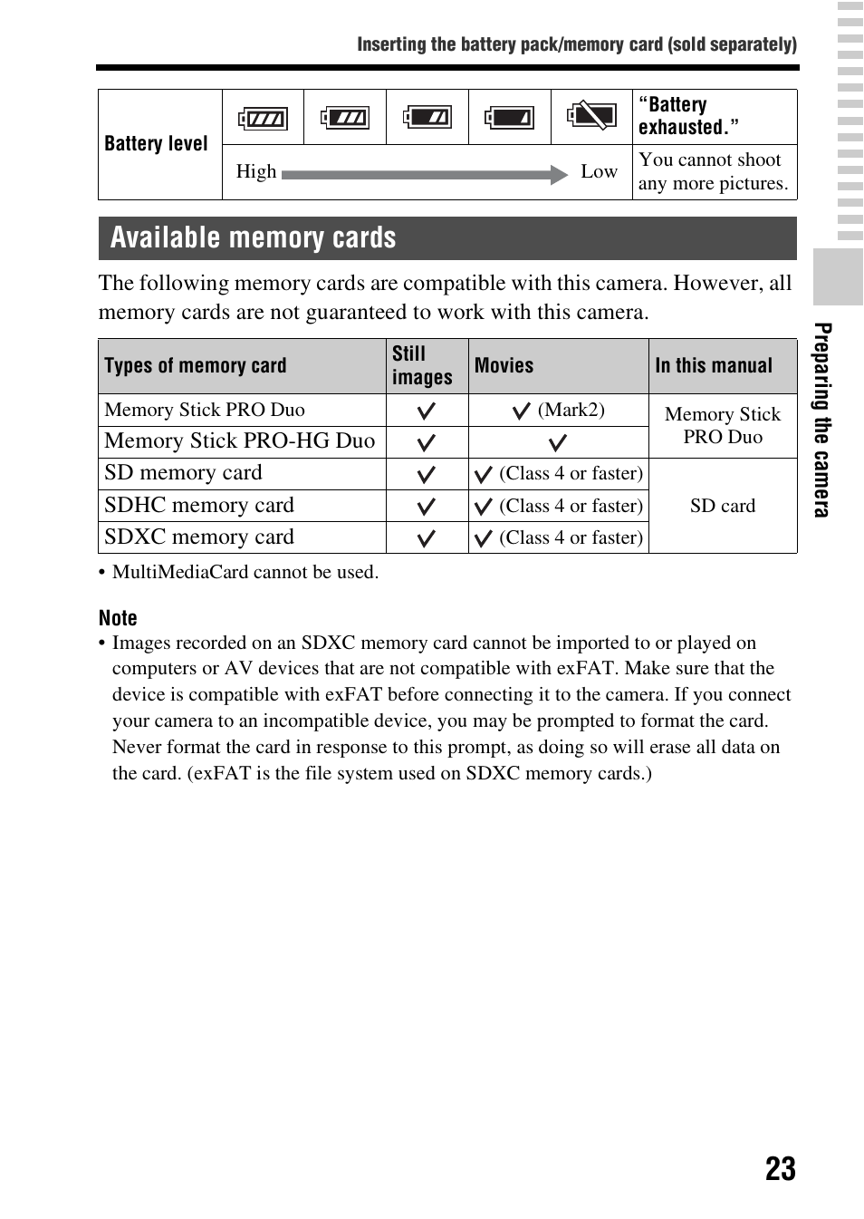 Sony A57 User Manual | Page 23 / 215