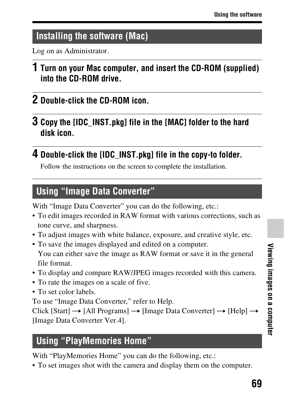 Sony A57 User Manual | Page 69 / 215