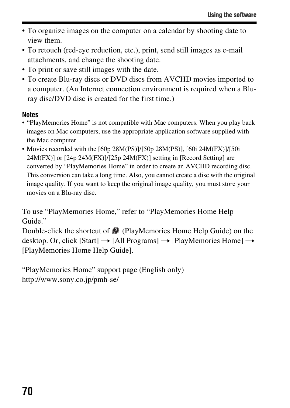 Sony A57 User Manual | Page 70 / 215