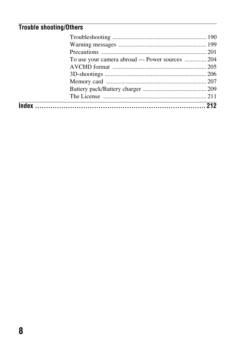 Sony A57 User Manual | Page 8 / 215
