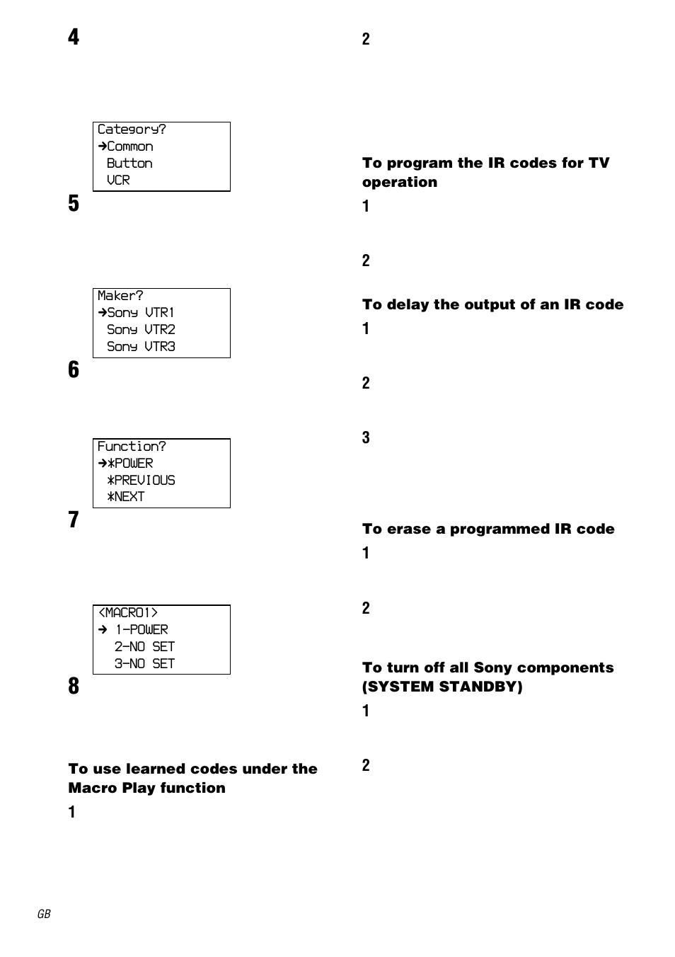 Sony RM-LJ312 User Manual | Page 18 / 28