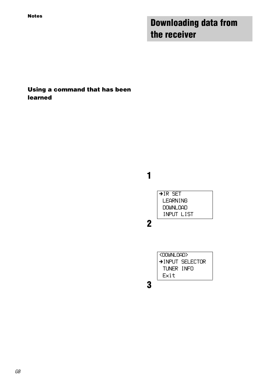 Downloading data from the receiver | Sony RM-LJ312 User Manual | Page 22 / 28