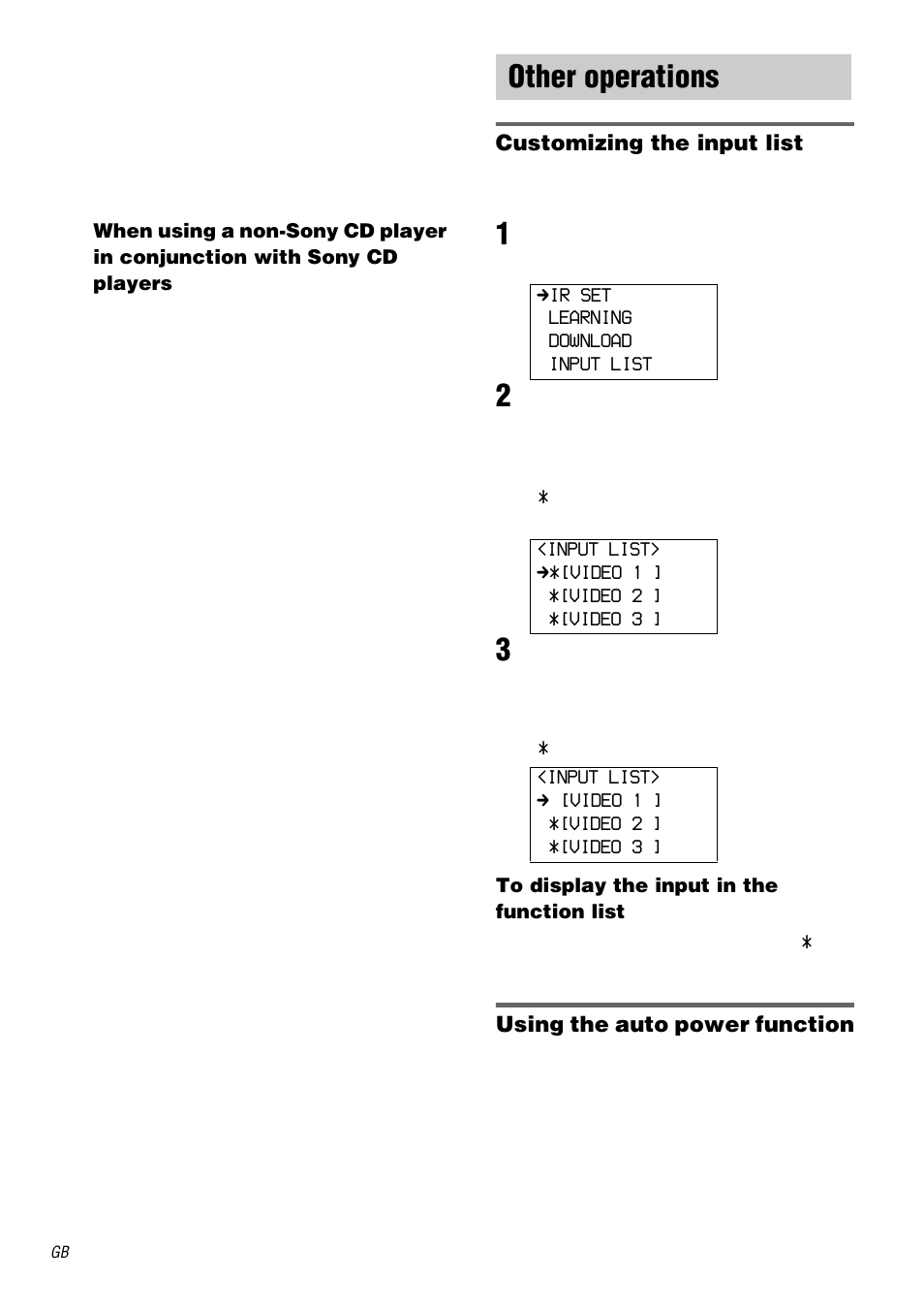 Other operations | Sony RM-LJ312 User Manual | Page 24 / 28