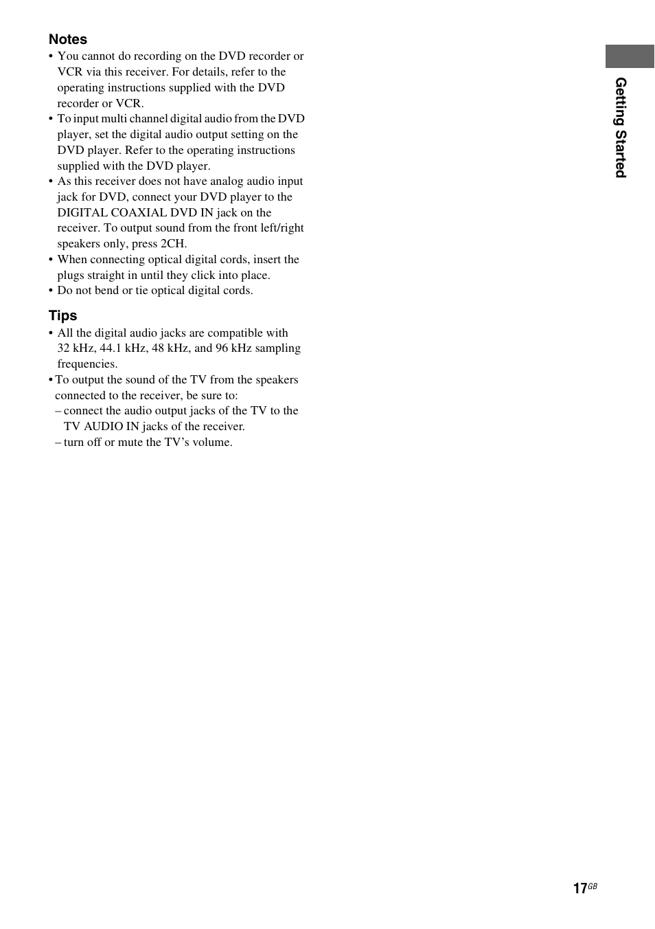 Sony HT-SF1100 User Manual | Page 17 / 60
