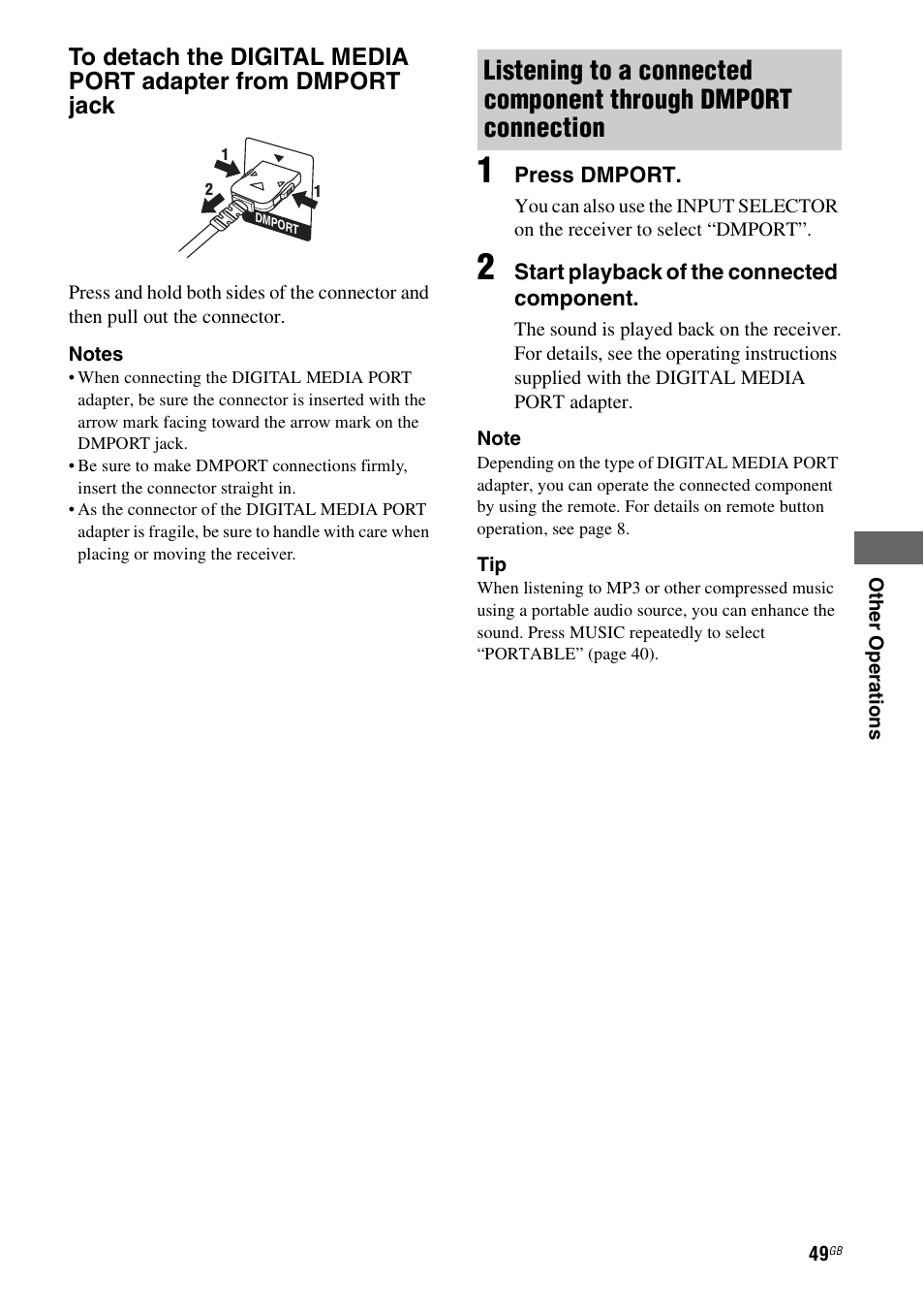 Sony HT-SF1100 User Manual | Page 49 / 60