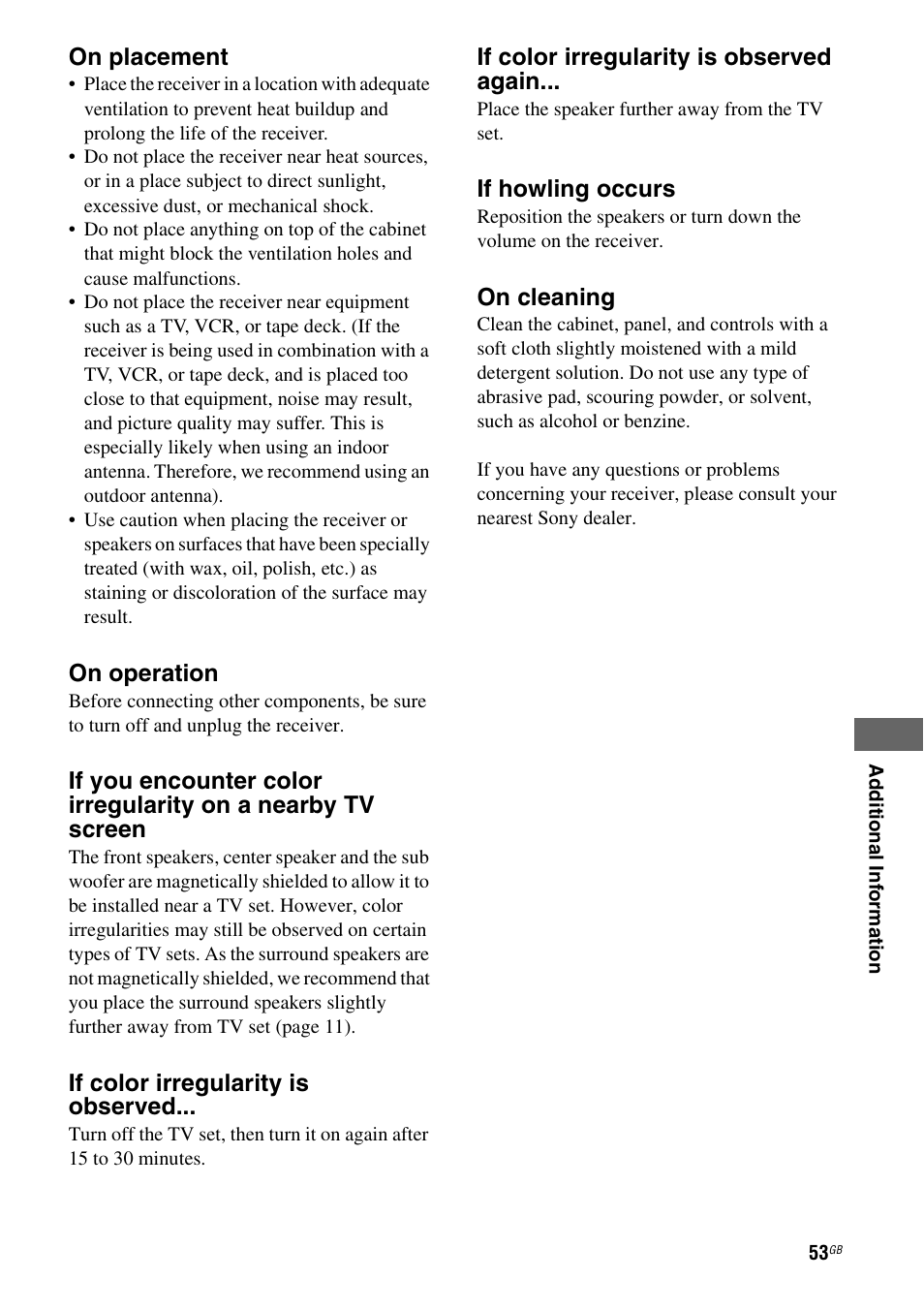 Sony HT-SF1100 User Manual | Page 53 / 60