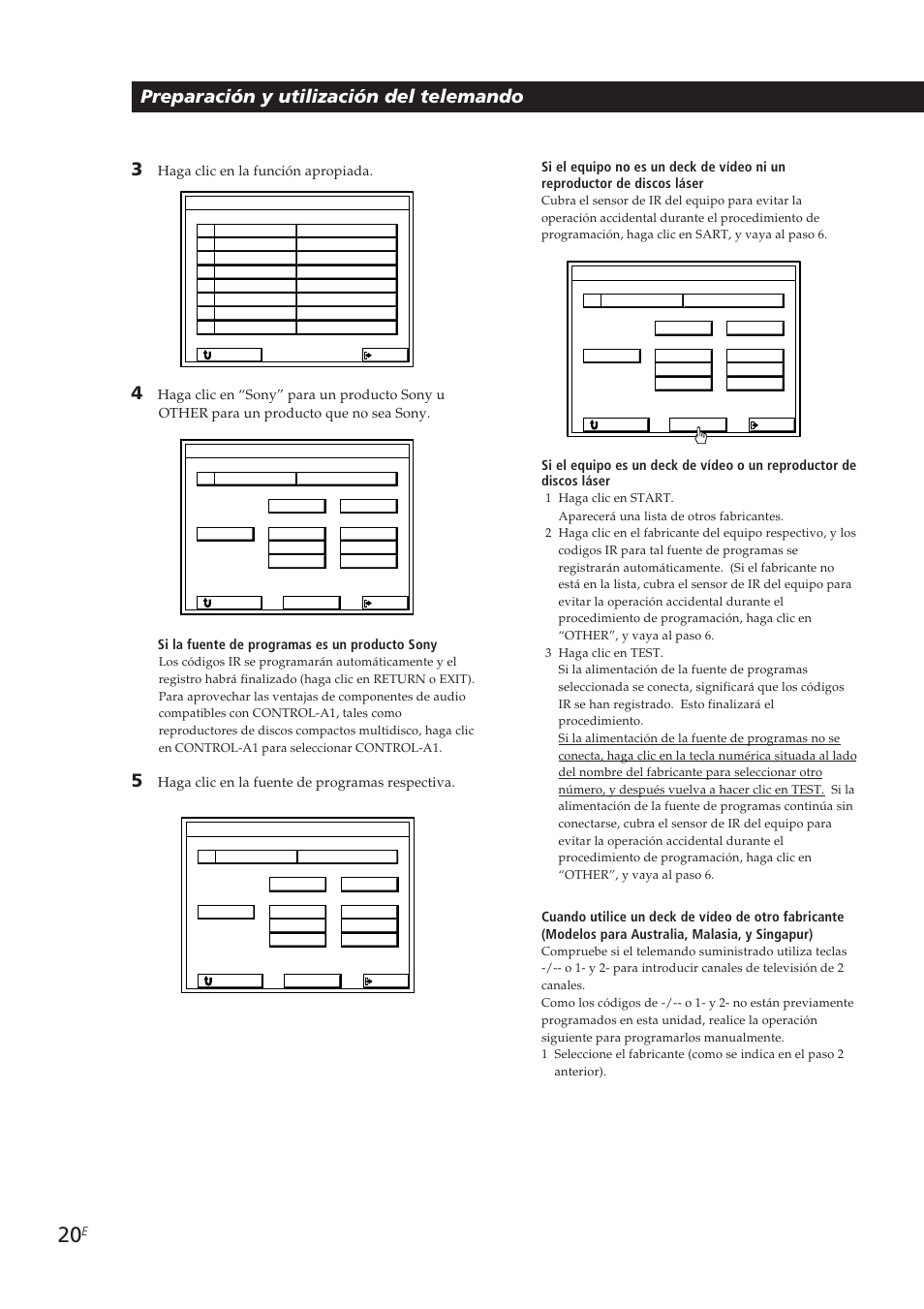 Preparación y utilización del telemando 3 | Sony STR-DE905G User Manual | Page 120 / 200