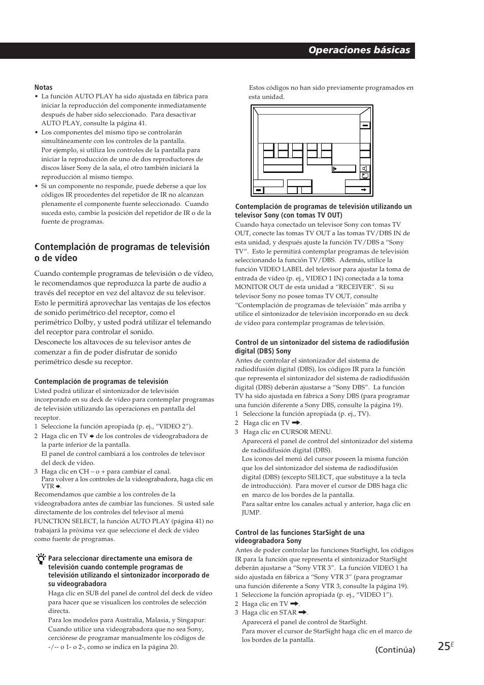 Operaciones básicas, Continúa) | Sony STR-DE905G User Manual | Page 125 / 200
