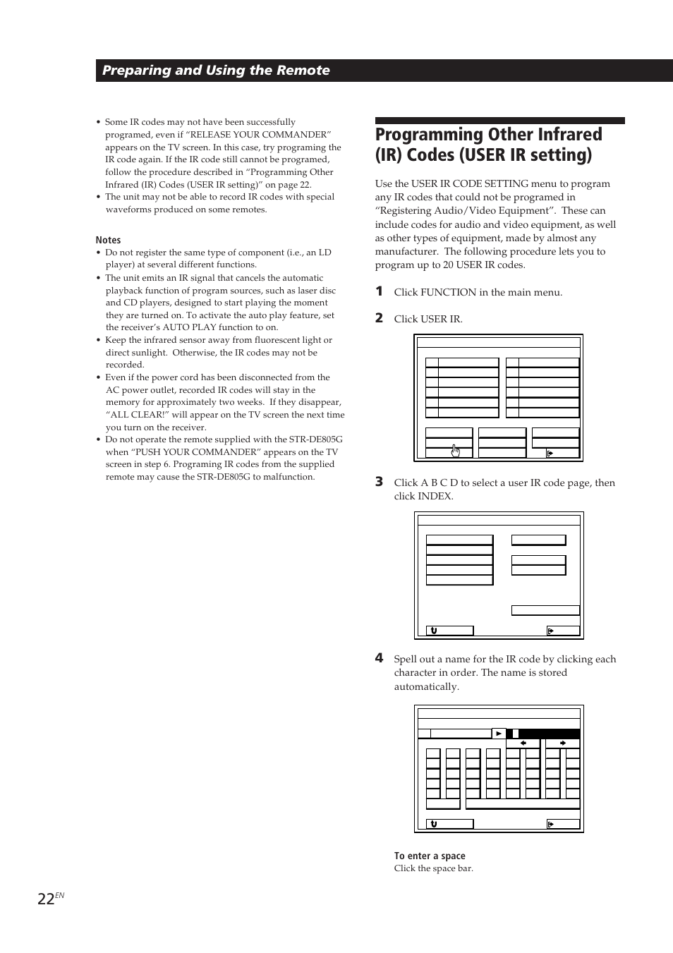 Preparing and using the remote | Sony STR-DE905G User Manual | Page 22 / 200