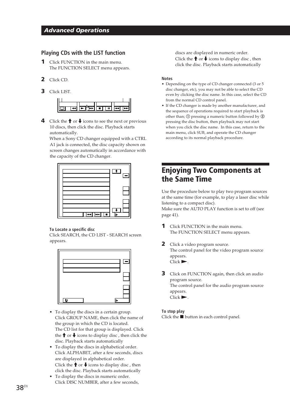 Enjoying two components at the same time | Sony STR-DE905G User Manual | Page 38 / 200