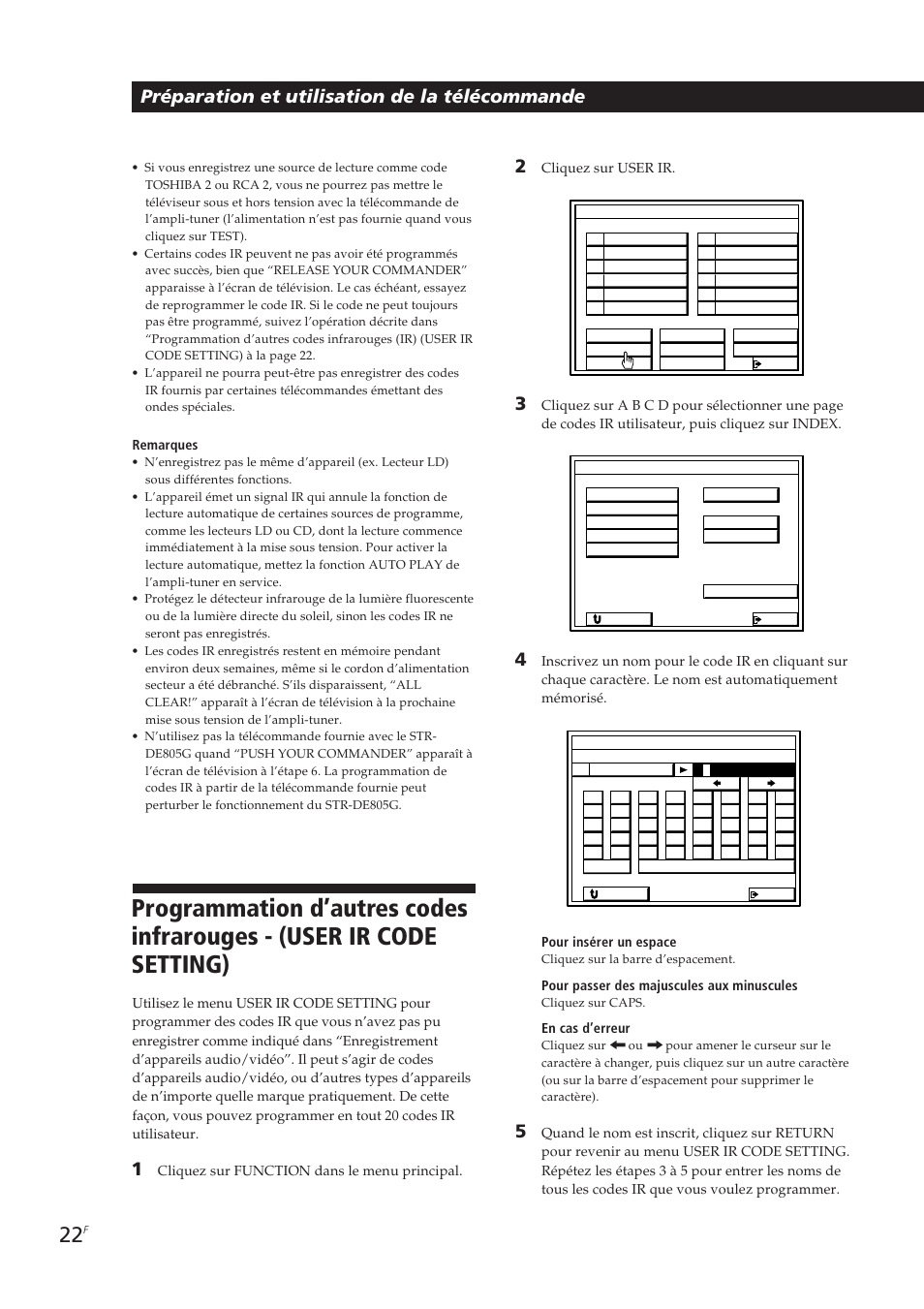 Préparation et utilisation de la télécommande | Sony STR-DE905G User Manual | Page 72 / 200