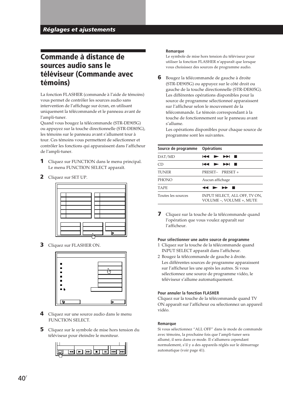 Réglages et ajustements | Sony STR-DE905G User Manual | Page 90 / 200