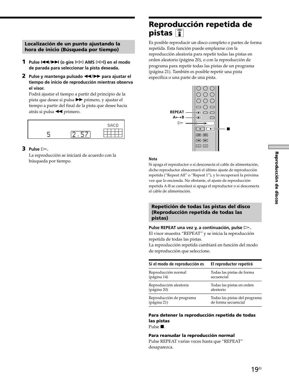 Reproducción repetida de pistas z | Sony SCD-XB770 User Manual | Page 103 / 112