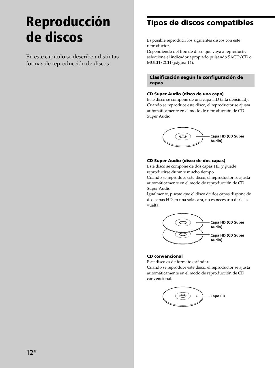 Reproducción de discos, Tipos de discos compatibles | Sony SCD-XB770 User Manual | Page 96 / 112