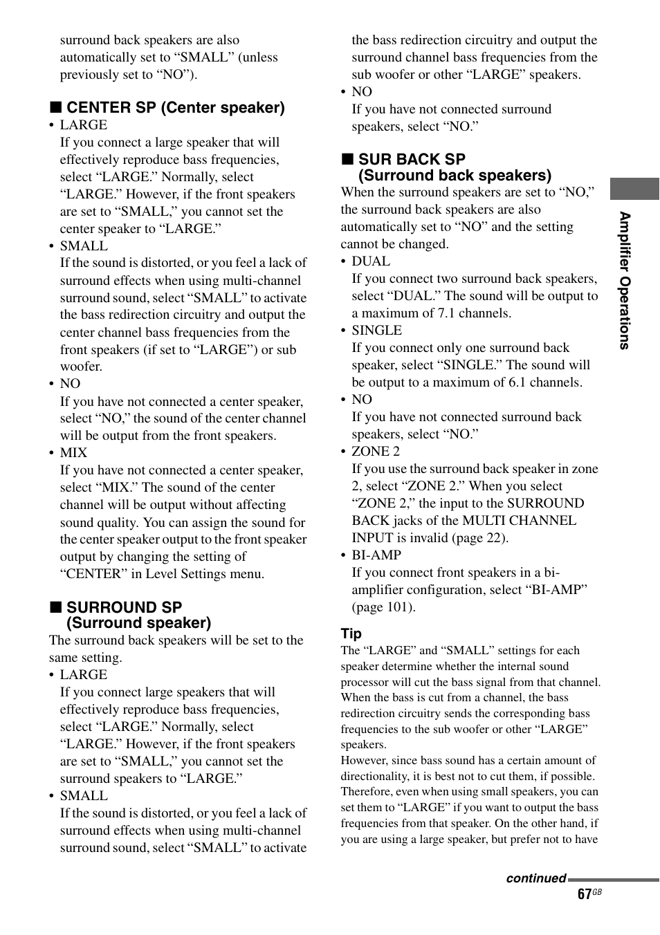 Sony STR-DG1000 User Manual | Page 67 / 123