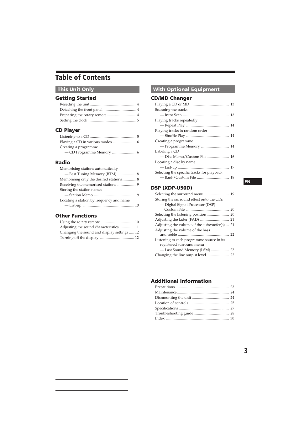 Sony CDX-C910 User Manual | Page 3 / 62