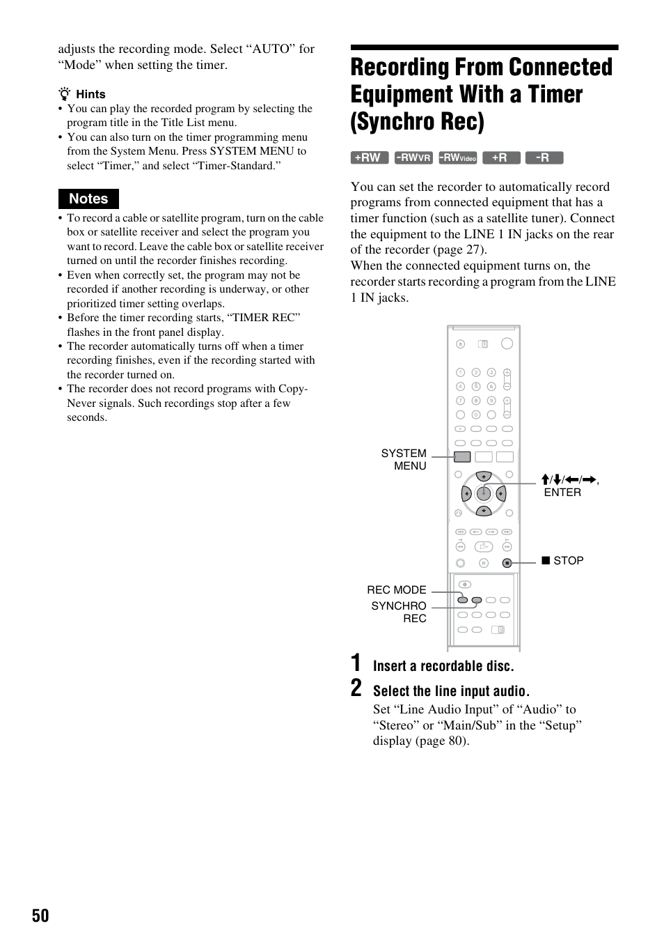 Sony RDR-GX315 User Manual | Page 50 / 100