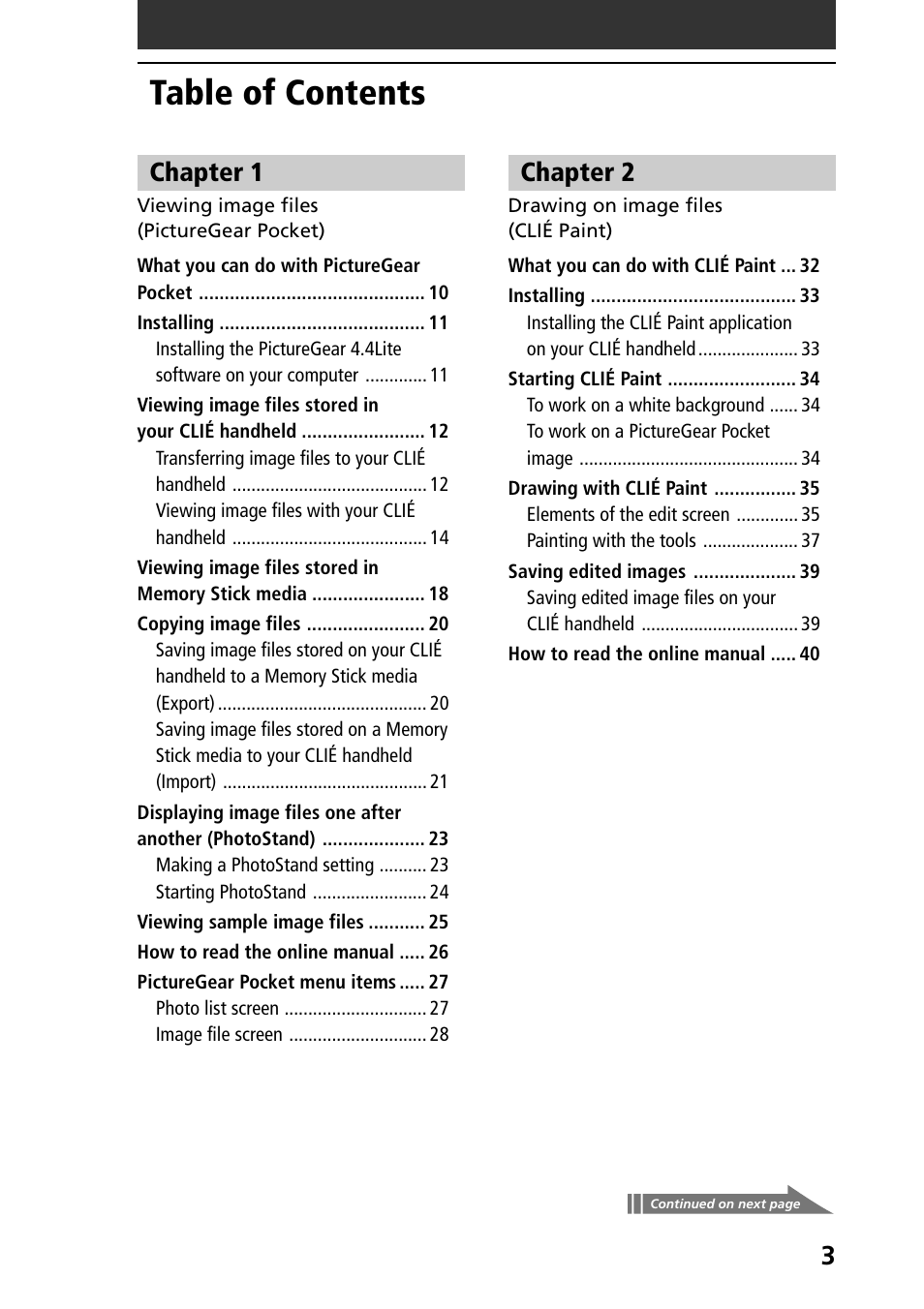 Sony PEG-T615C User Manual | Page 3 / 104