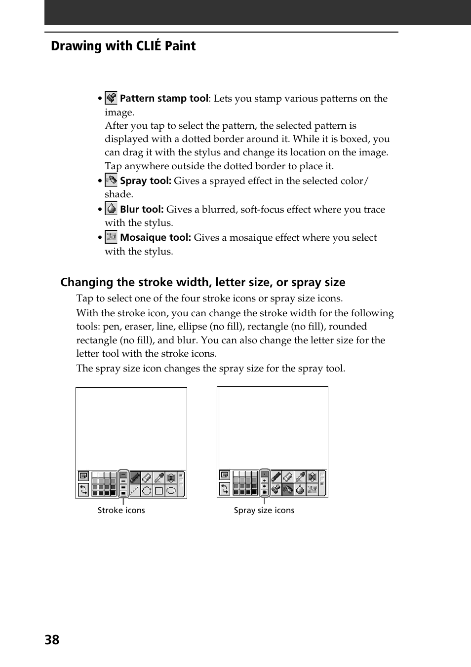 Drawing with clié paint | Sony PEG-T615C User Manual | Page 38 / 104