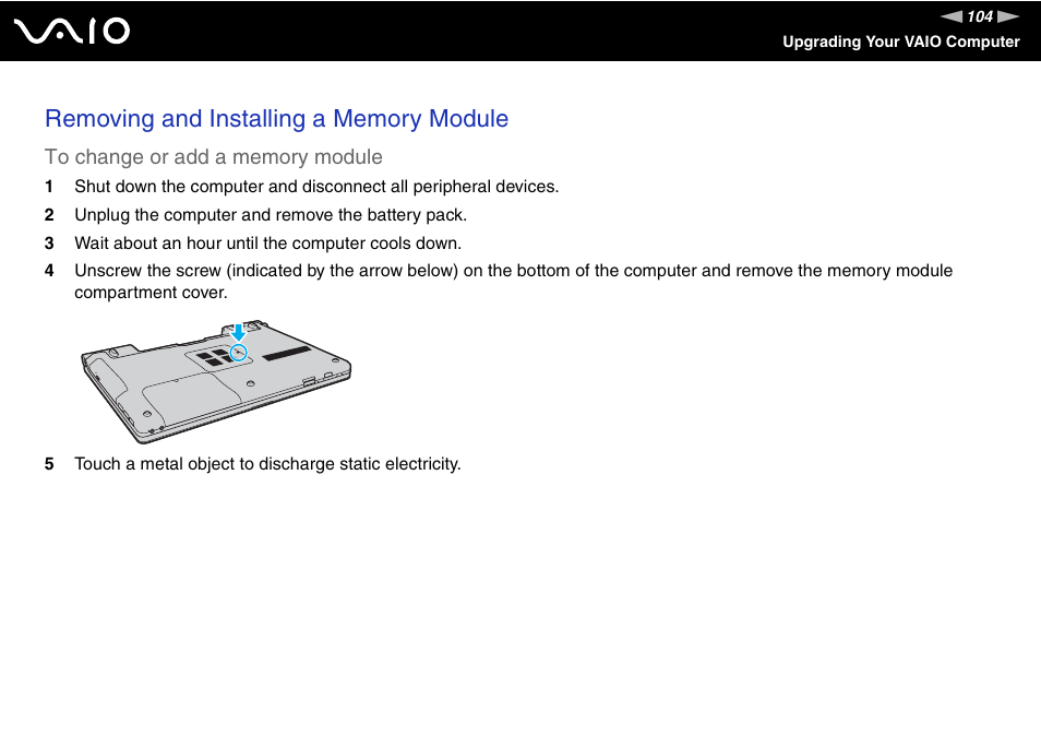 Sony VAIO VGN-FW200 User Manual | Page 104 / 186