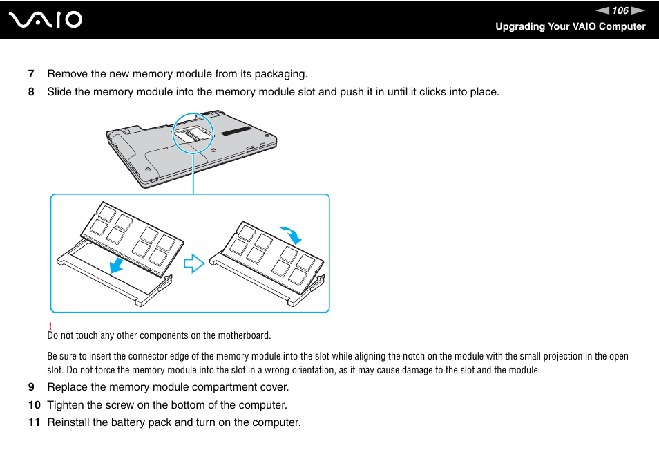 Sony VAIO VGN-FW200 User Manual | Page 106 / 186