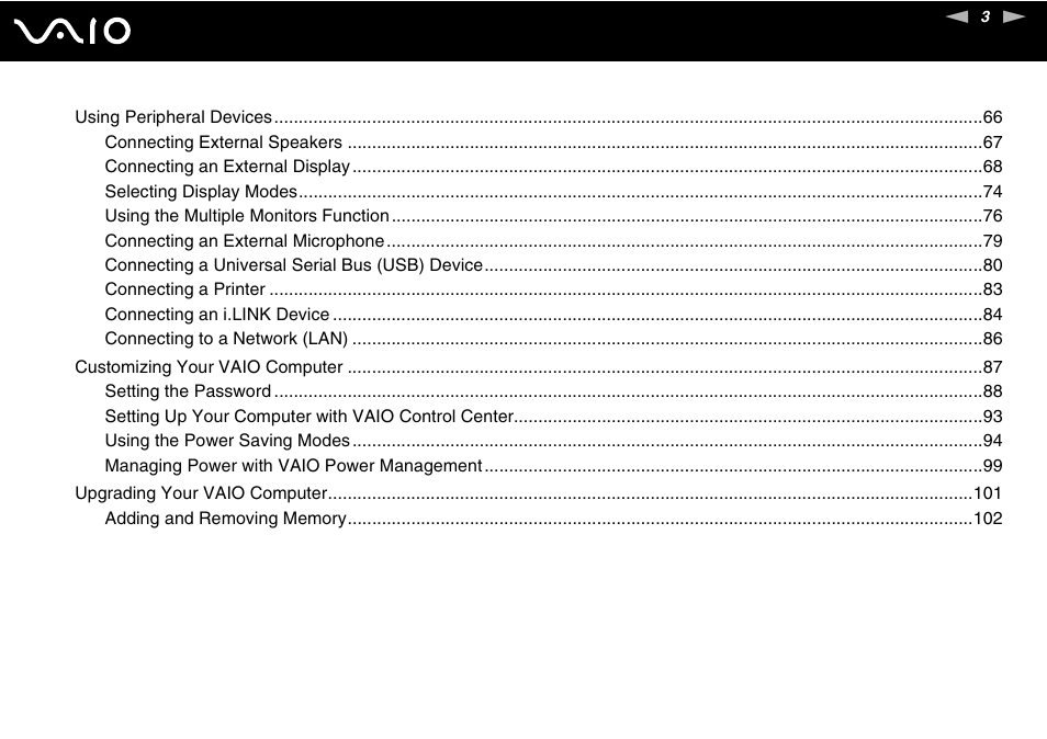 Sony VAIO VGN-FW200 User Manual | Page 3 / 186