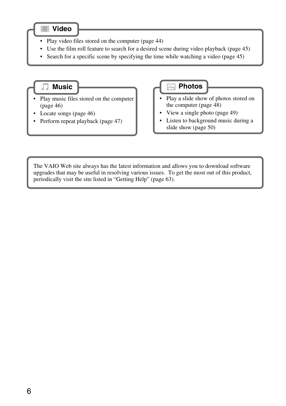 Sony VGP-MR100 User Manual | Page 6 / 69