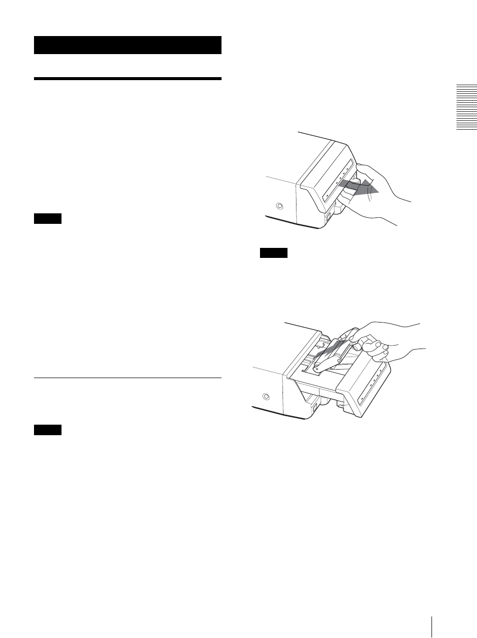 Operation, Before printing, Loading an ink ribbon | Sony UP-D23MD User Manual | Page 9 / 22