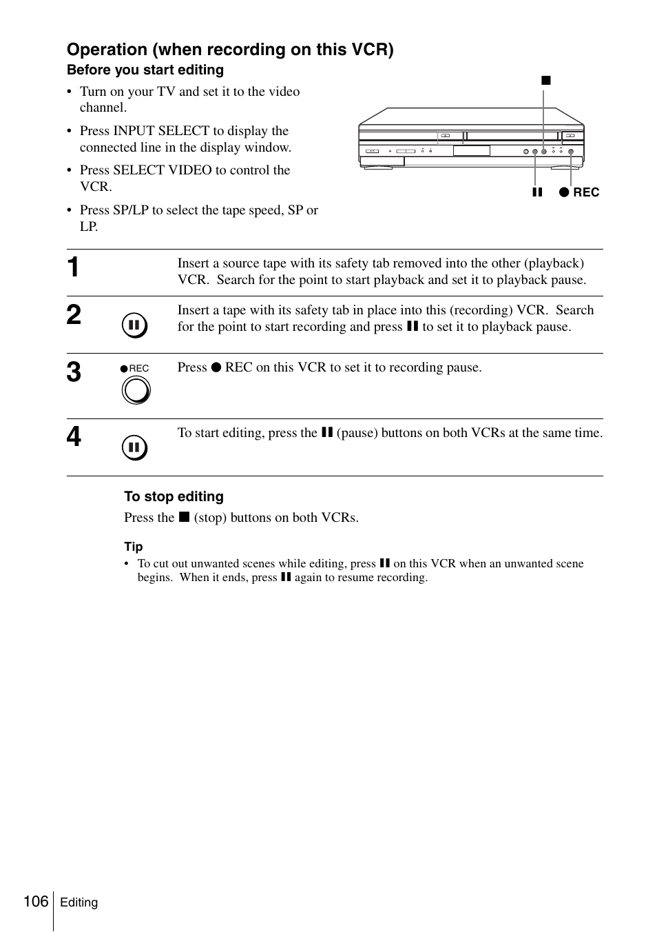 Sony SLV-D980P User Manual | Page 106 / 124