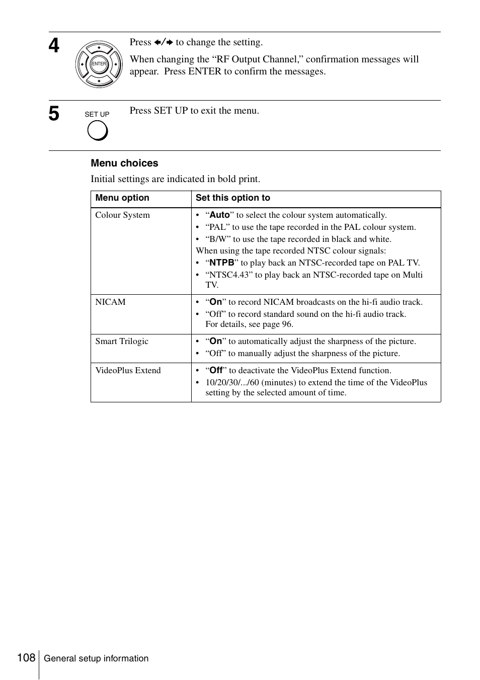 Sony SLV-D980P User Manual | Page 108 / 124