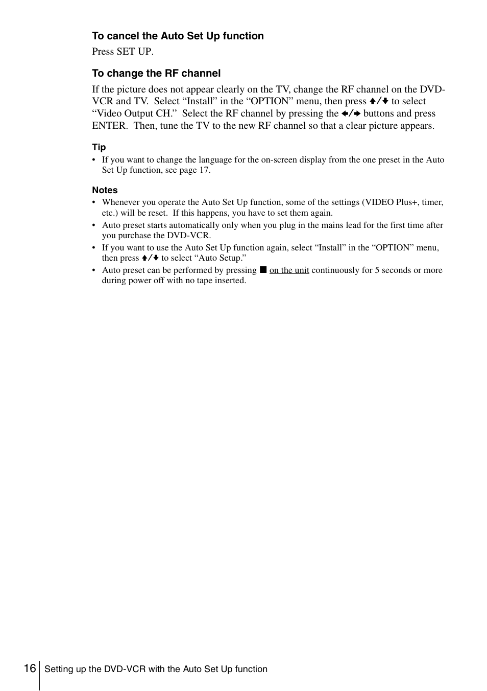 Sony SLV-D980P User Manual | Page 16 / 124
