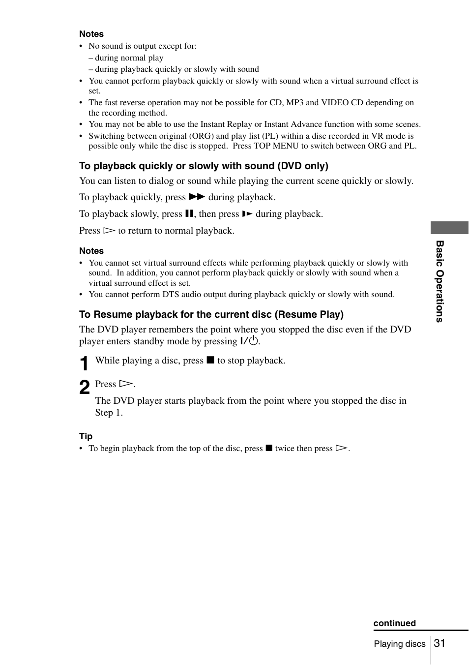 Sony SLV-D980P User Manual | Page 31 / 124