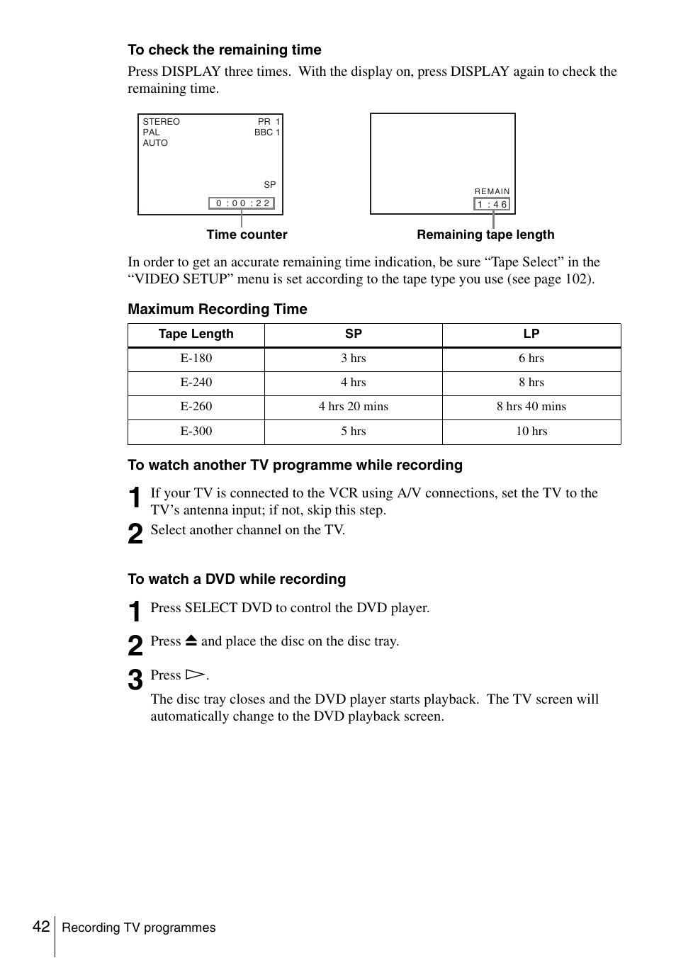 Sony SLV-D980P User Manual | Page 42 / 124