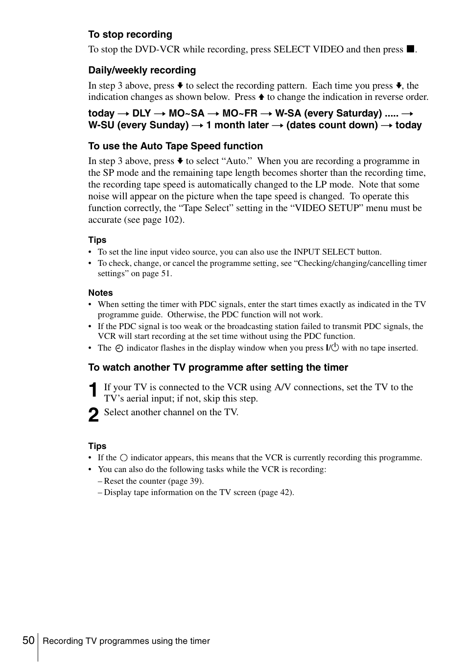 Sony SLV-D980P User Manual | Page 50 / 124