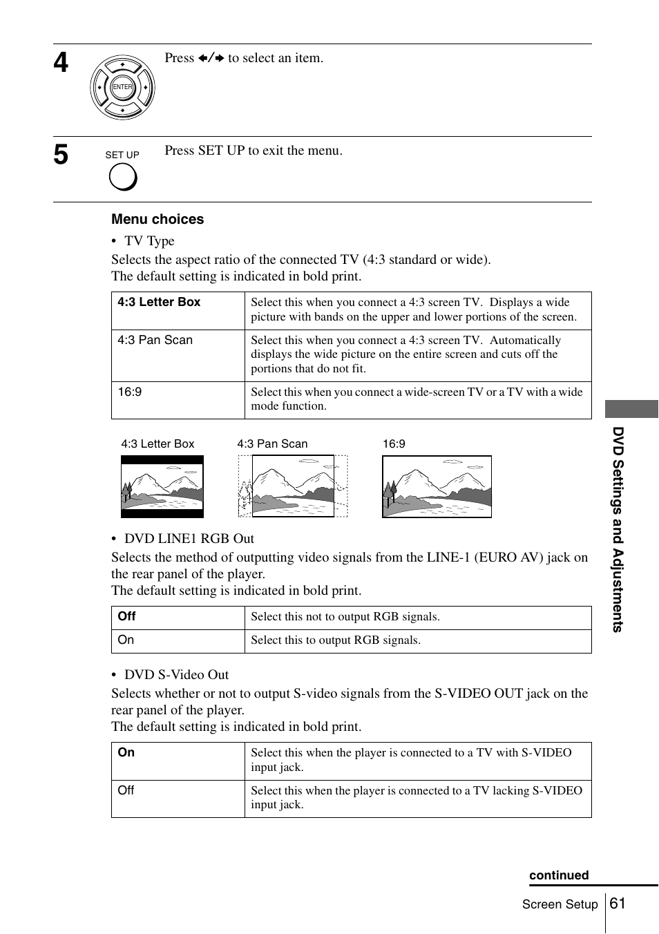 Sony SLV-D980P User Manual | Page 61 / 124