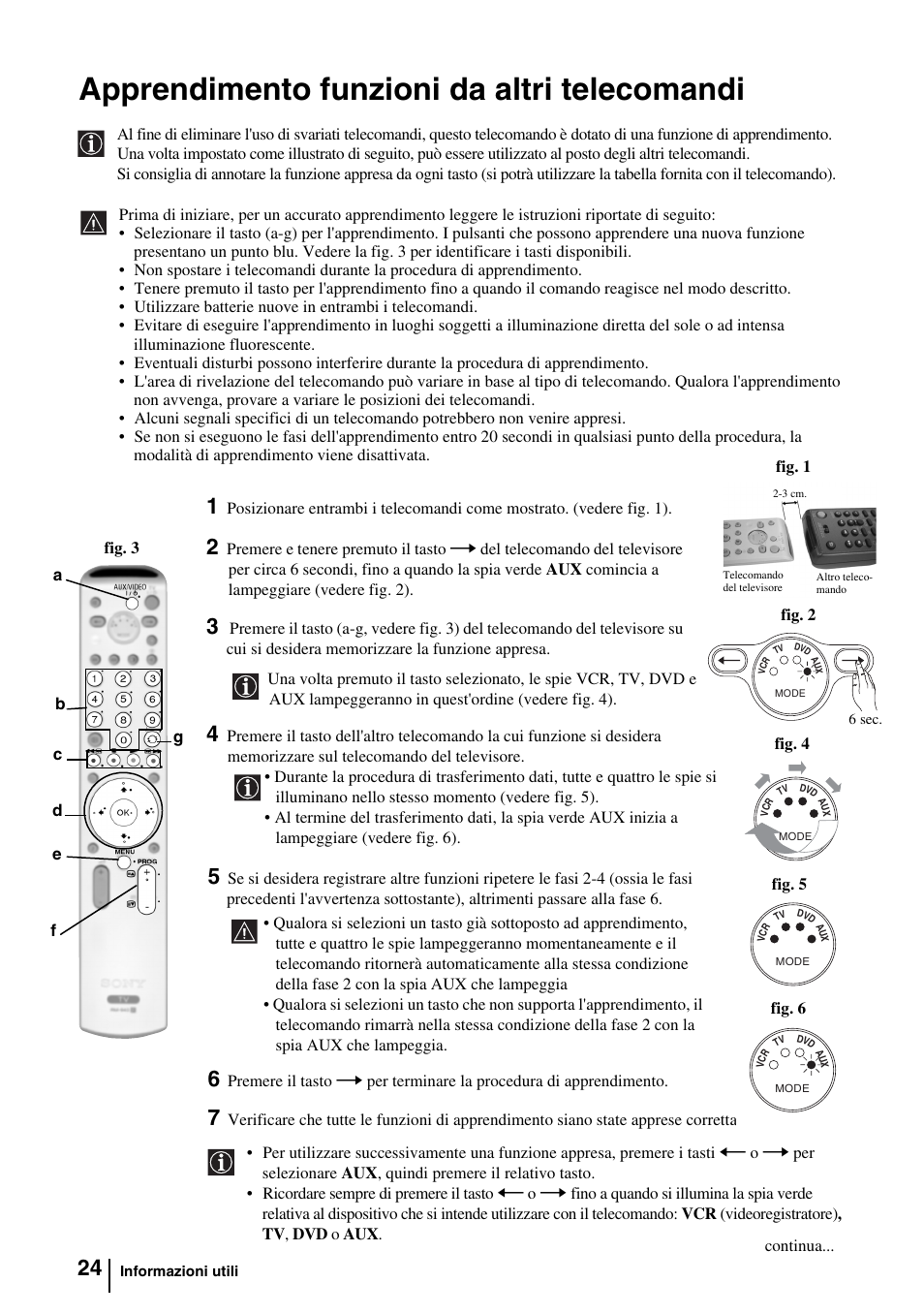 Apprendimento funzioni da altri telecomandi | Sony KV-29FQ85E User Manual | Page 105 / 111