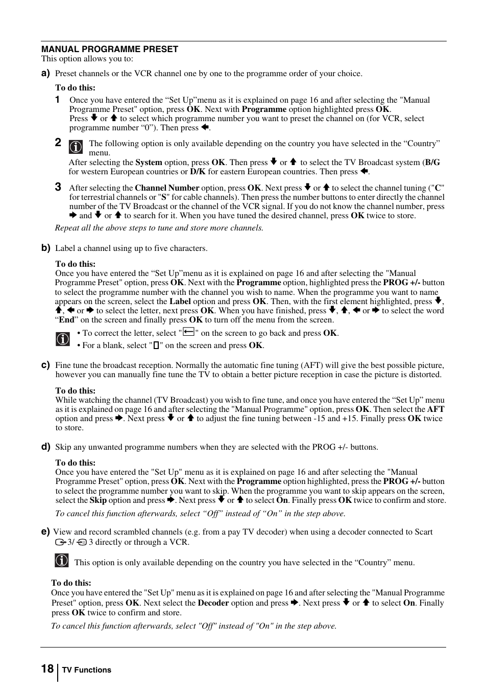 Sony KV-29FQ85E User Manual | Page 17 / 111