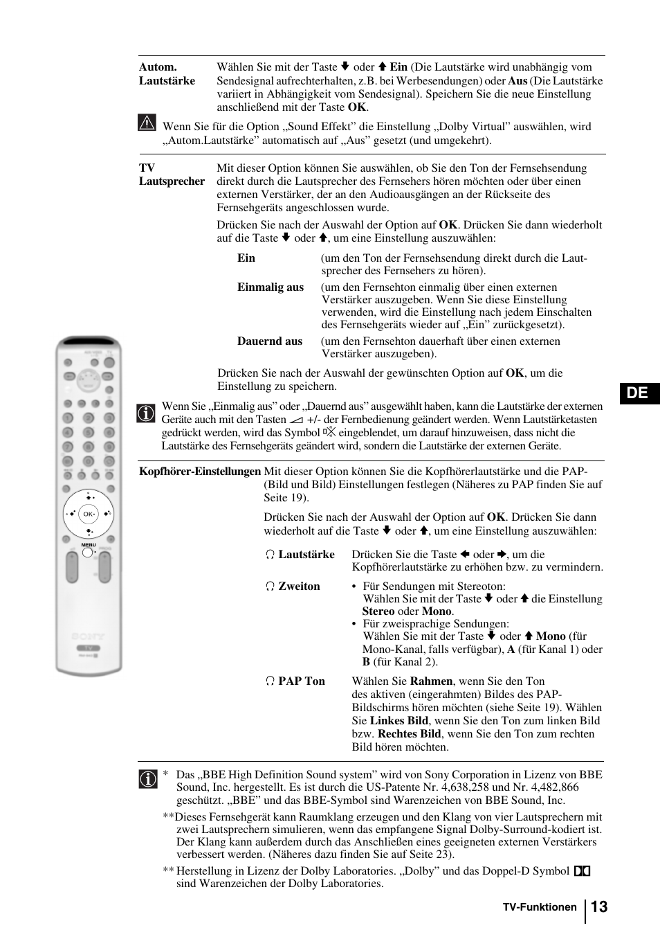 13 de | Sony KV-29FQ85E User Manual | Page 39 / 111