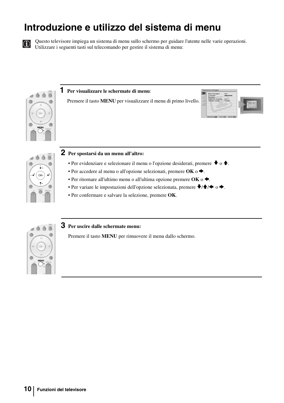 Introduzione e utilizzo del sistema di menu | Sony KV-29FQ85E User Manual | Page 91 / 111
