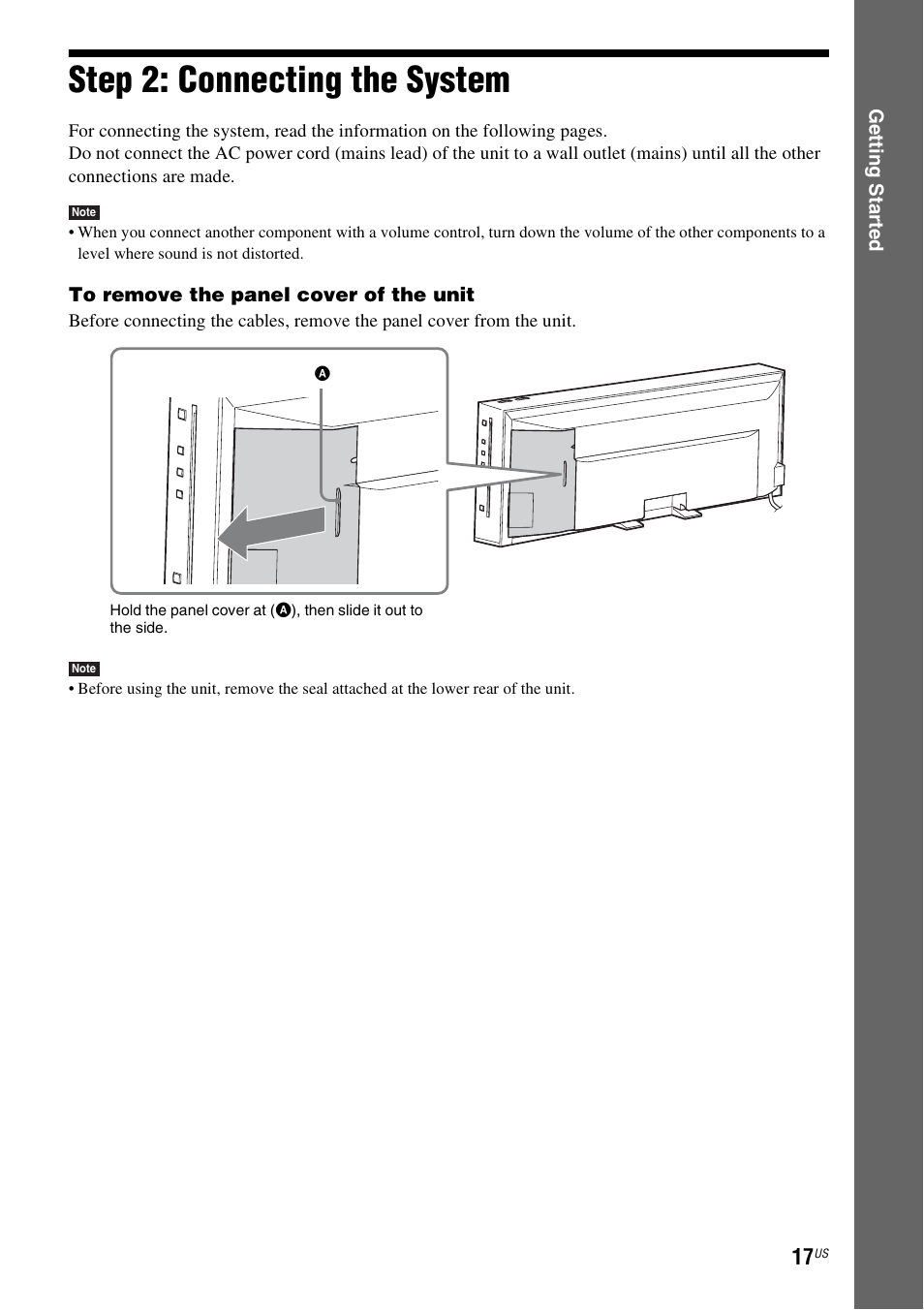 Step 2: connecting the system | Sony BDV-F7 User Manual | Page 17 / 76