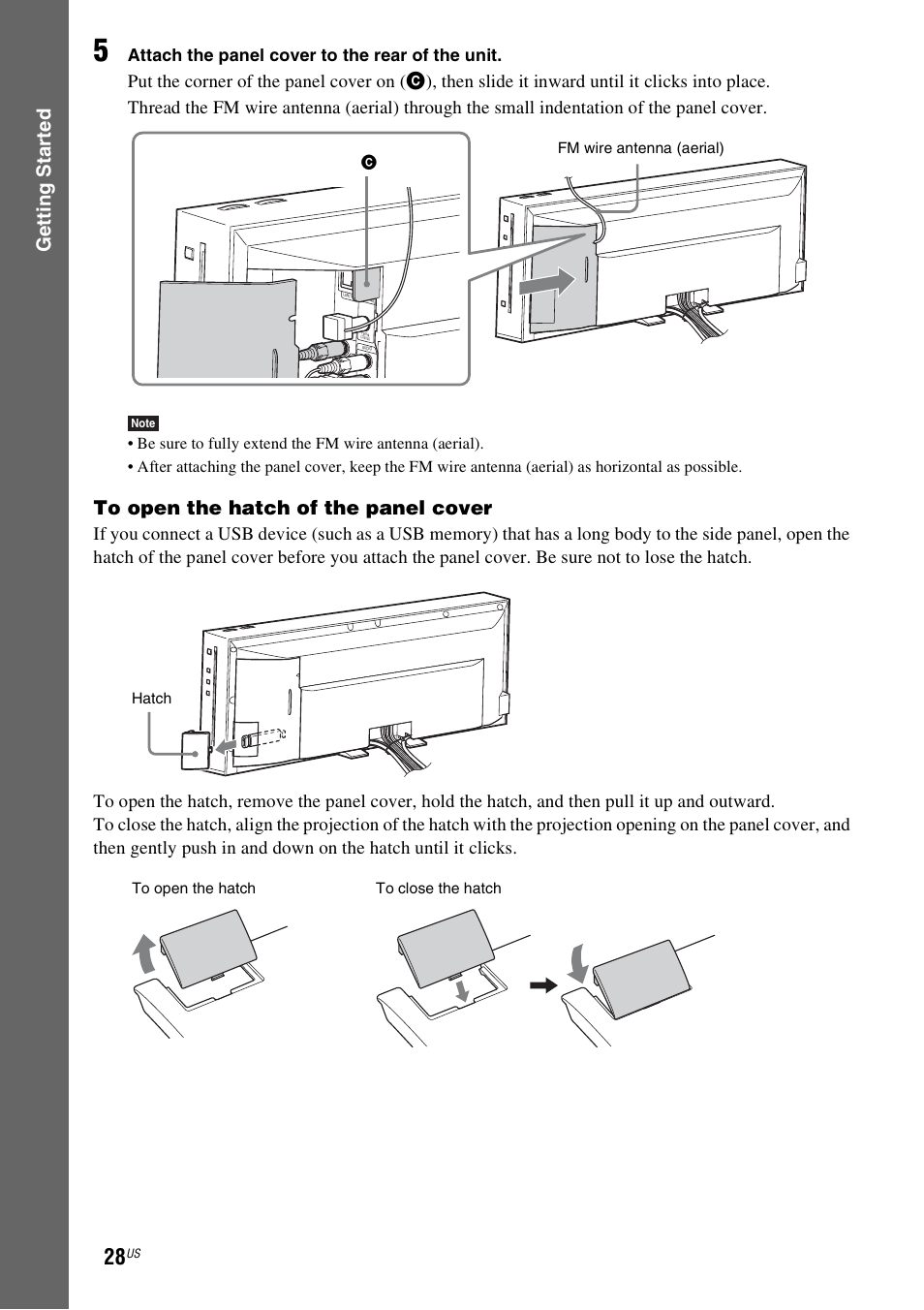 Gettin g star ted | Sony BDV-F7 User Manual | Page 28 / 76