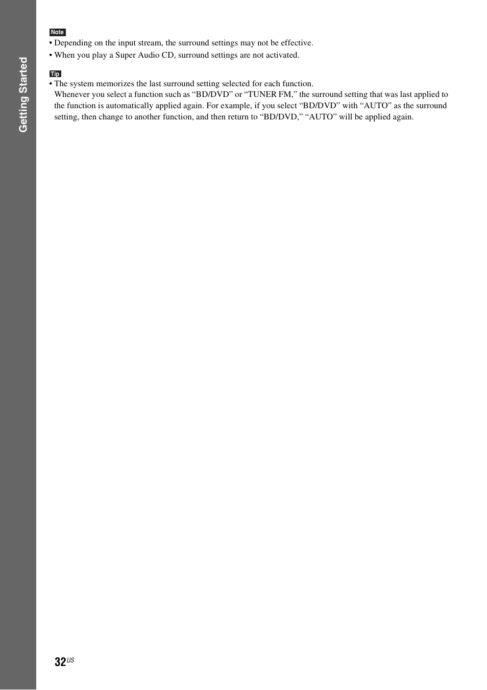 Sony BDV-F7 User Manual | Page 32 / 76