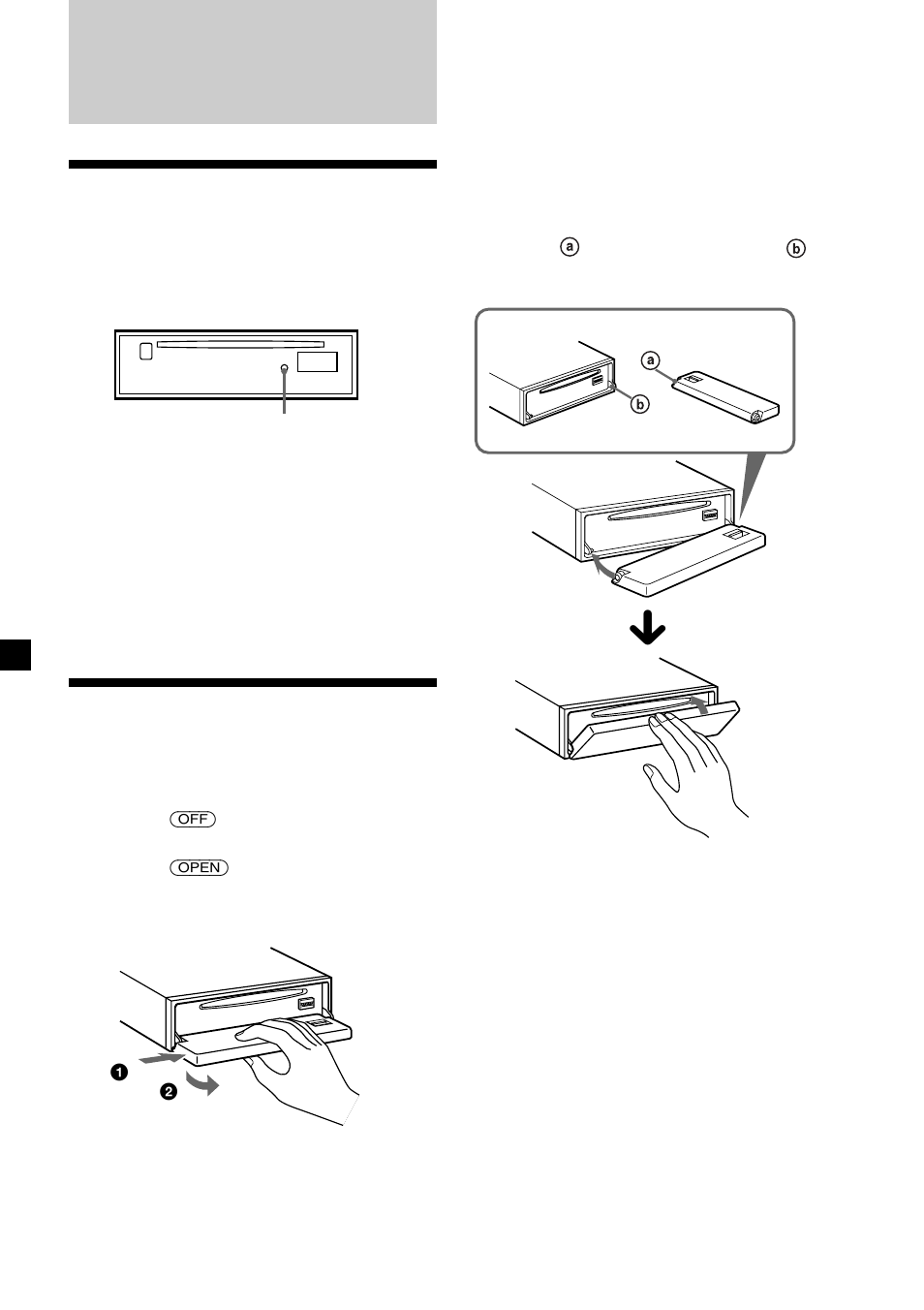 Komma igång, Återställa enheten, Ta bort frontpanelen | Sony CDX-C8850R User Manual | Page 138 / 176